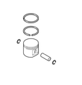 Guadaña FS 450 / FR 450, Pistón Ø 42 mm